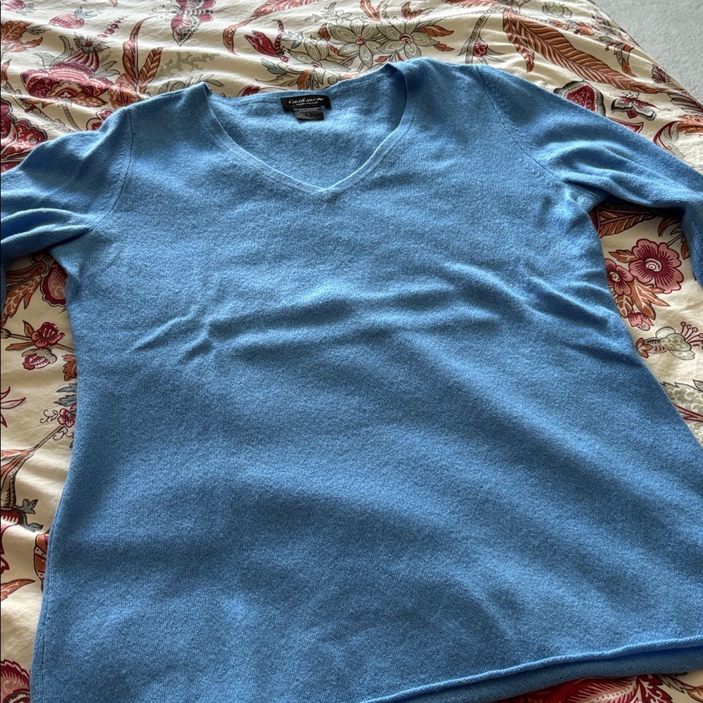 Classic Blue V-Neck Sweater